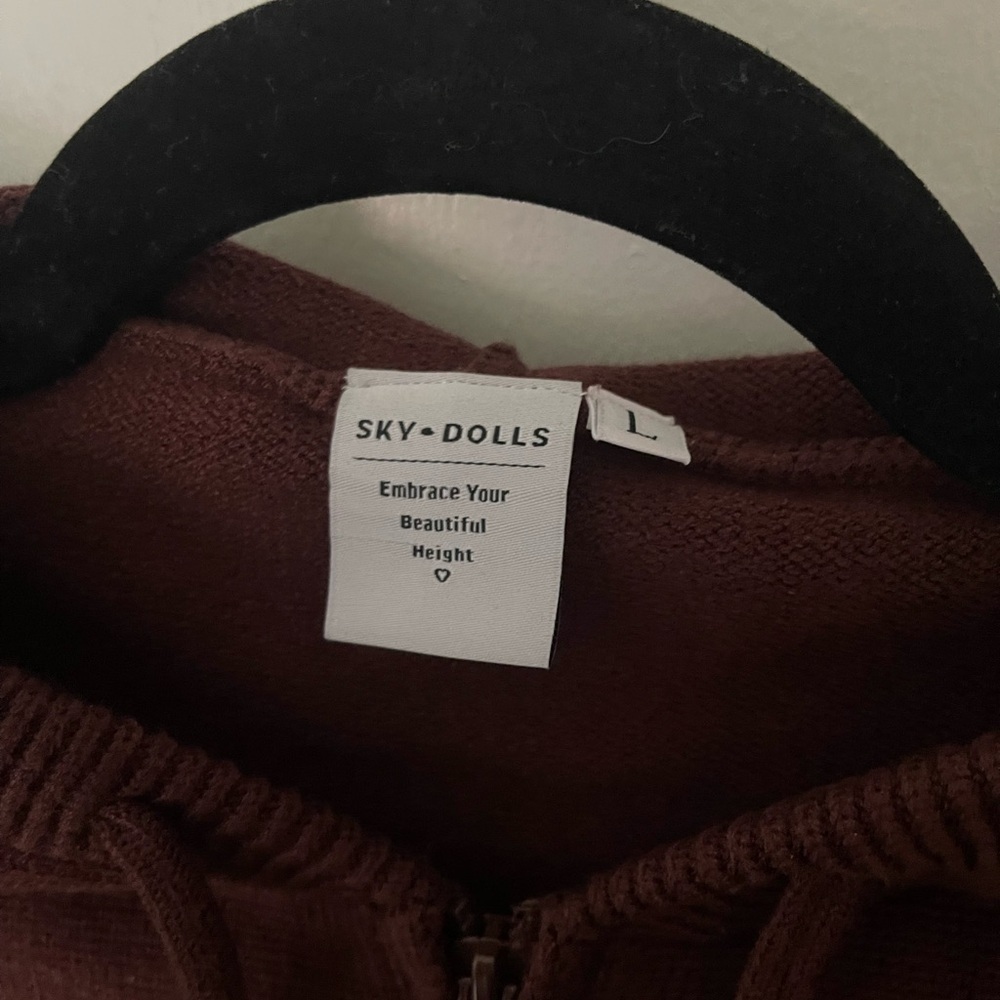 Sky Dolls Ribbed Zip-Up Hoodie - Picture 5 of 6
